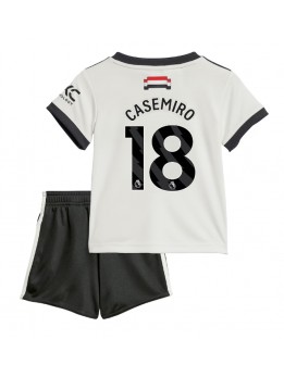 Manchester United Casemiro #18 Ausweichtrikot für Kinder 2024-25 Kurzarm (+ Kurze Hosen)